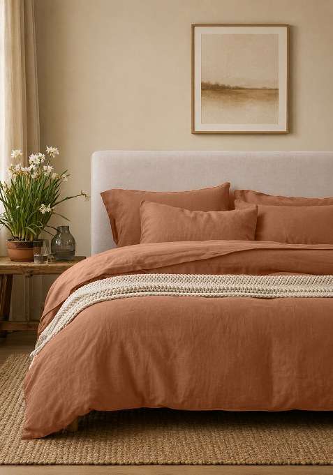 Bricks European Linen Duvet Cover Set