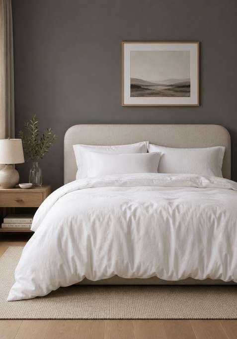 Star White European Linen Duvet Cover Set