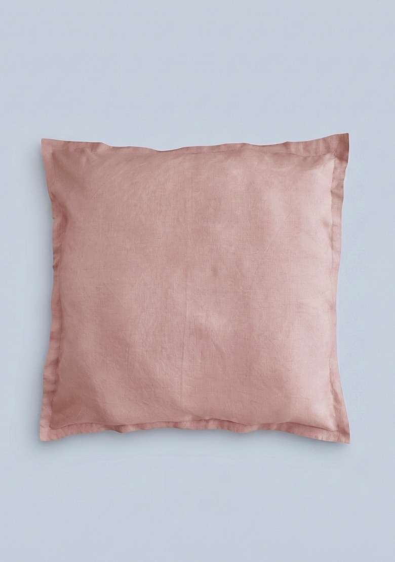 Dusty Mauve European Linen Euro Sham - Indya