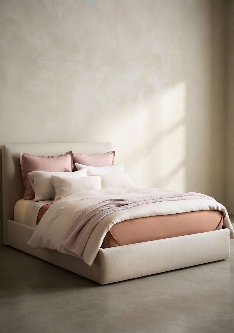 Dusty Mauve European Linen Euro Sham - Indya