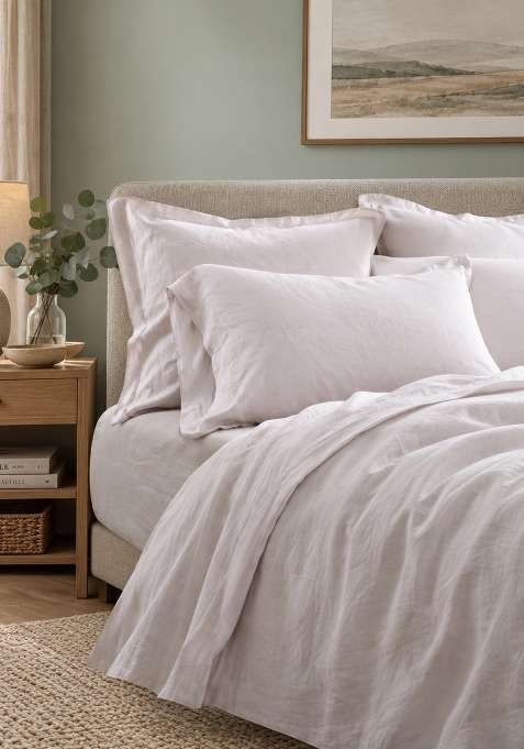 Star White European Linen Euro Sham