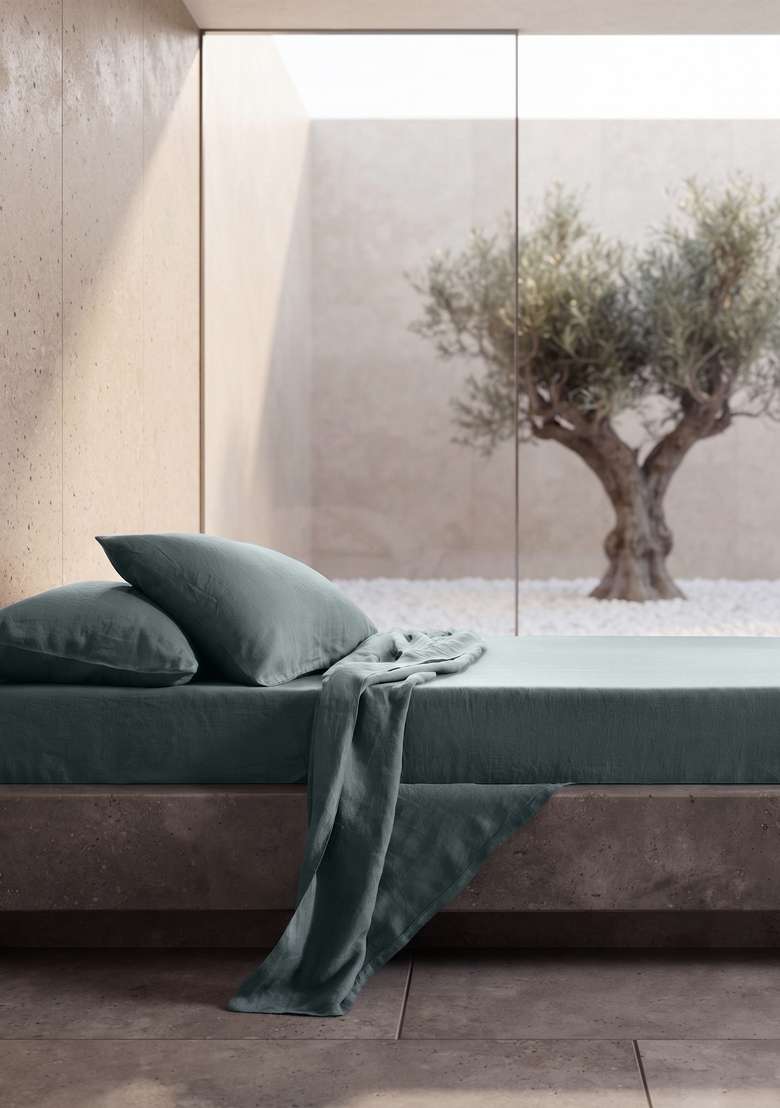 Nightfall European Linen Sham Set - Indya