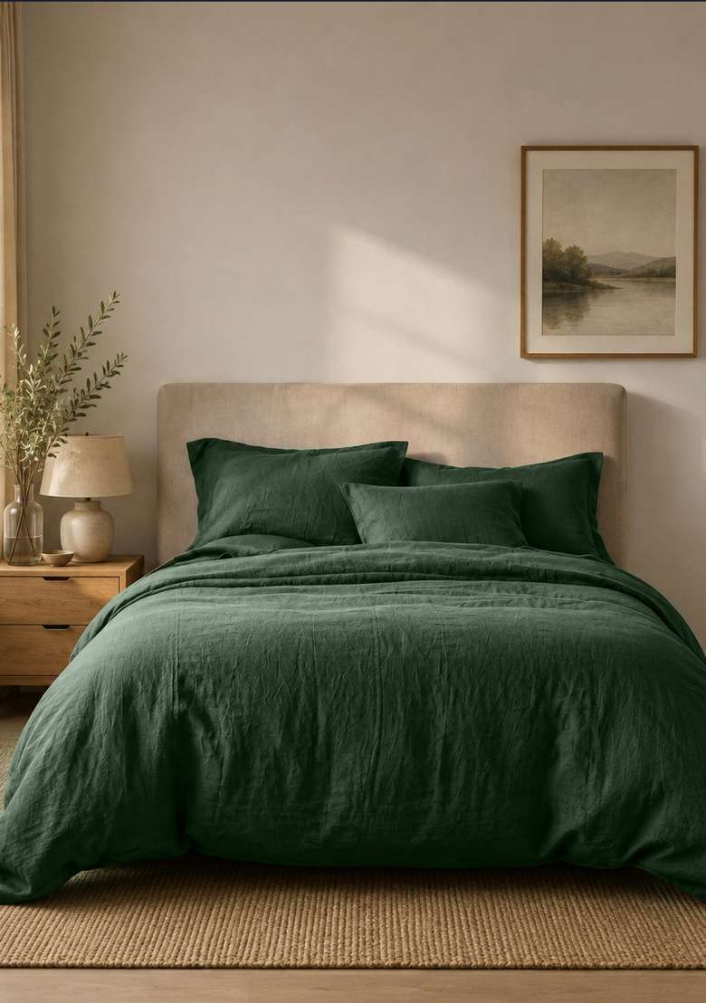 Pine European Linen Sham Set - Indya