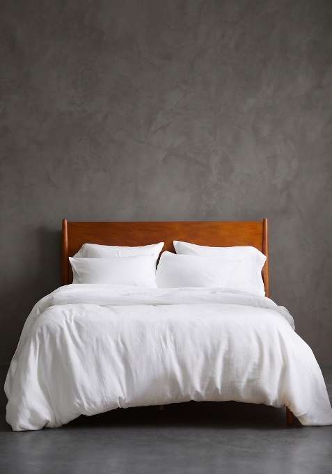 Star White European Linen Sham Set
