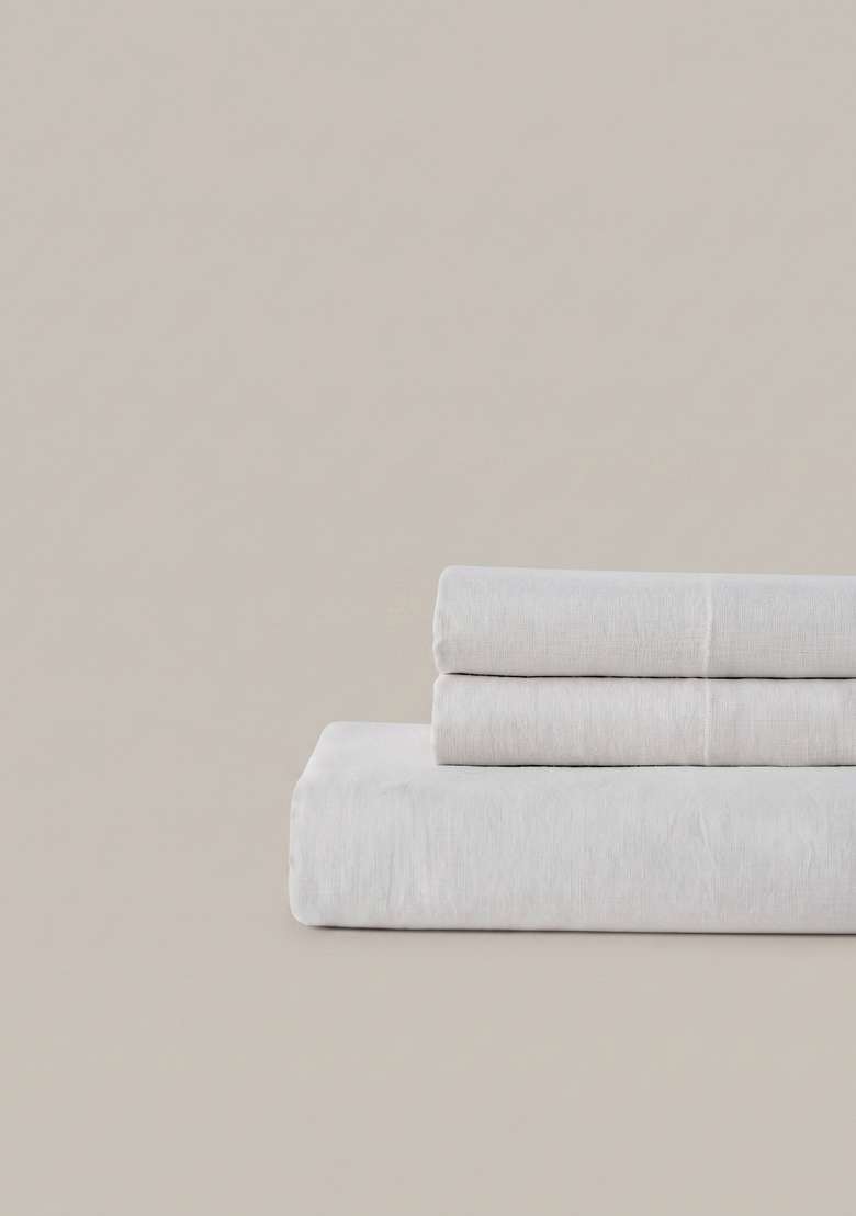 White European Linen Fitted Sheet Set - Indya