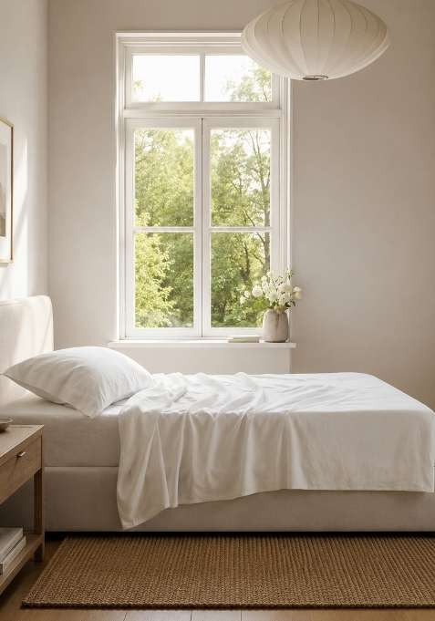 Star White European Linen Sheet Set