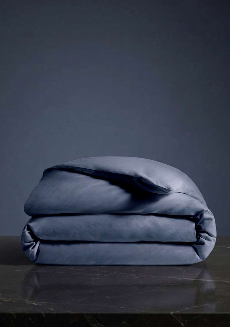 Mineral Organic Crisp Percale Duvet Cover - Indya