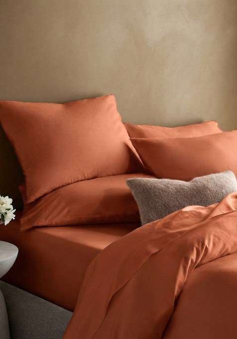 Bricks Organic Crisp Percale Sham Set