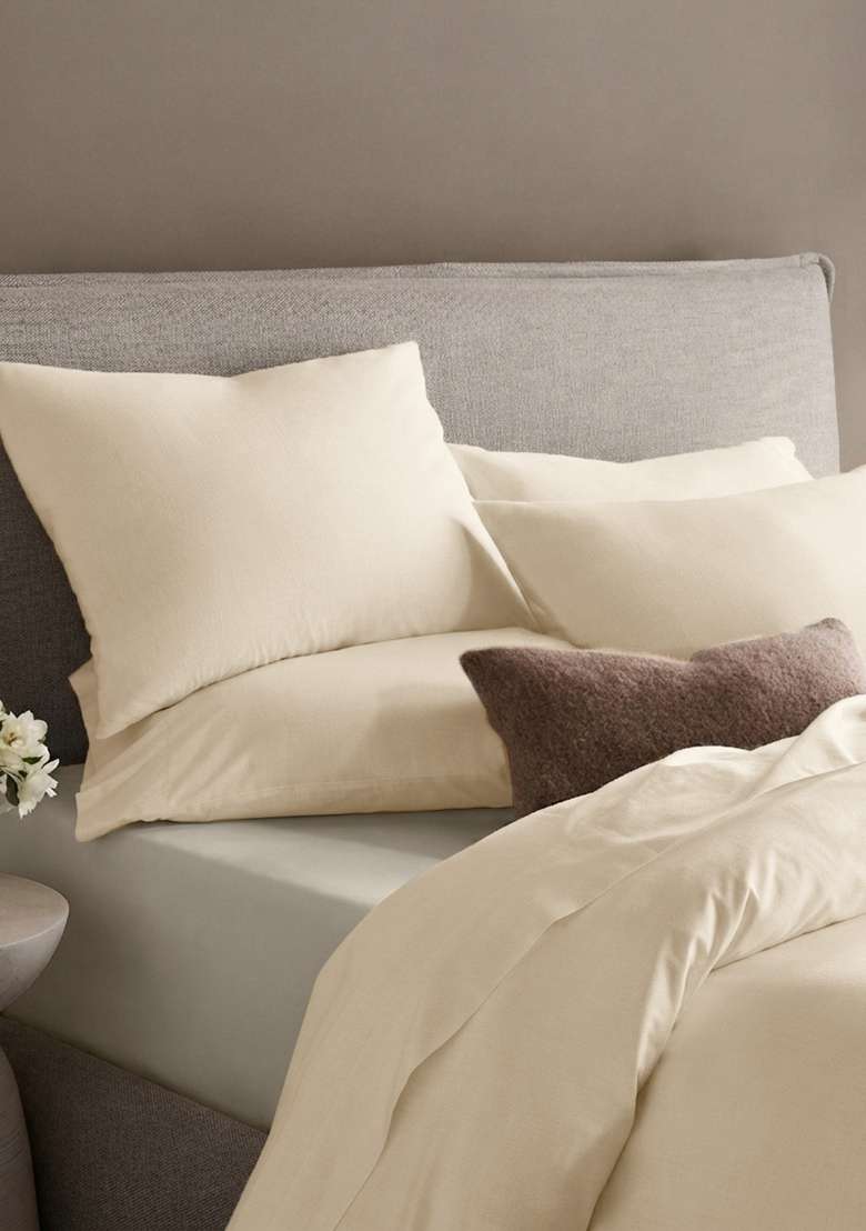 Ivory Organic Crisp Percale Sham Set - Indya