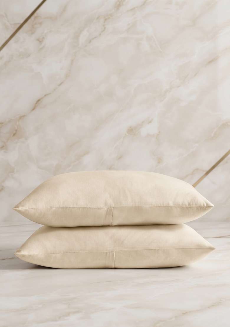 Ivory Organic Crisp Percale Sham Set - Indya