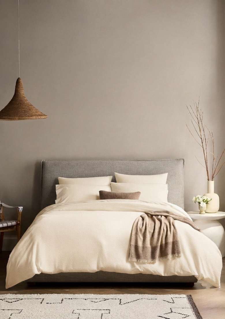 Ivory Organic Crisp Percale Sham Set - Indya