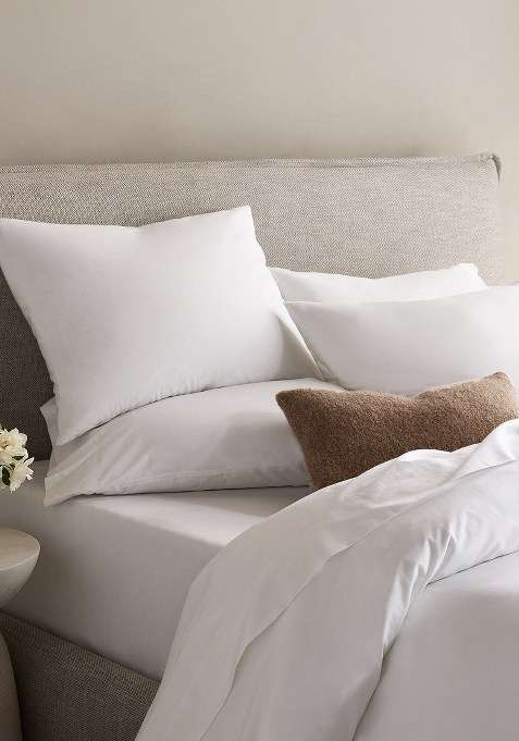 Star White Organic Crisp Percale Sham Set