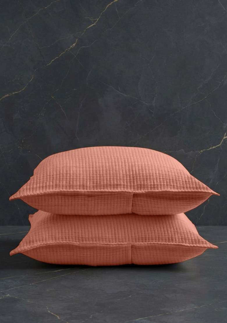Sedona Organic Ribbed Cotton Shams - Indya