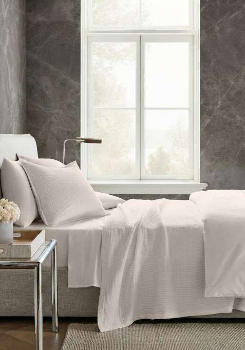 Desert Organic Ribbed Cotton Coverlet