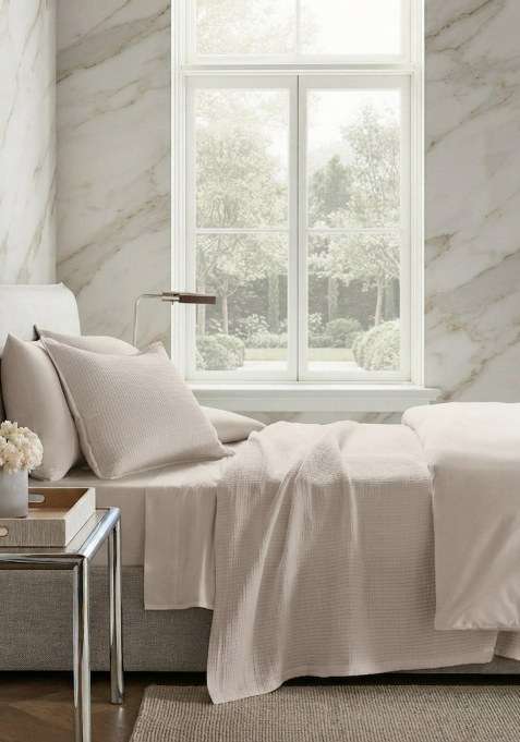 Desert Organic Ribbed Cotton Coverlet Set