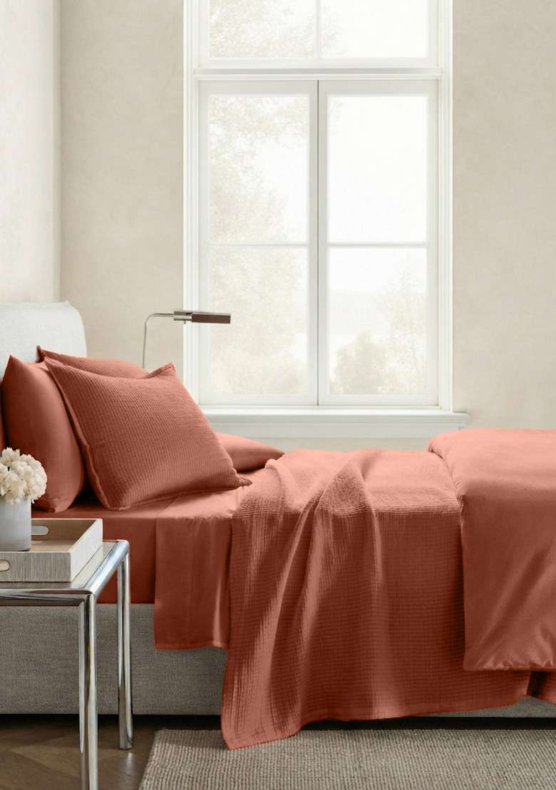 Sedona Organic Ribbed Cotton Coverlet Set - Indya