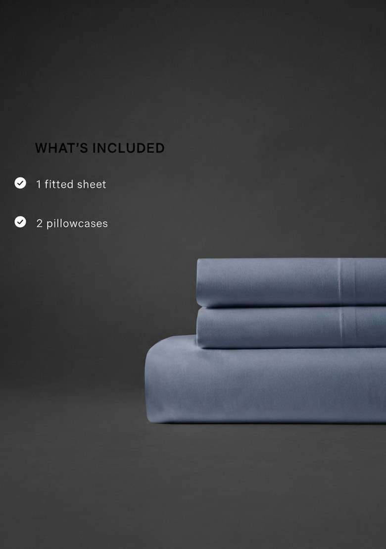 Mineral Organic Crisp Percale Fitted Sheet Set - Indya