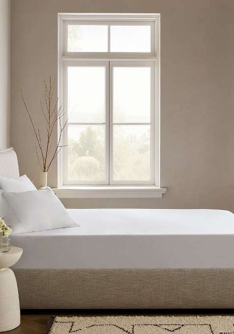 Star White Organic Crisp Percale Fitted Sheet Set