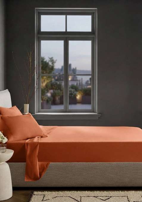 Bricks Organic Crisp Percale Sheet Set