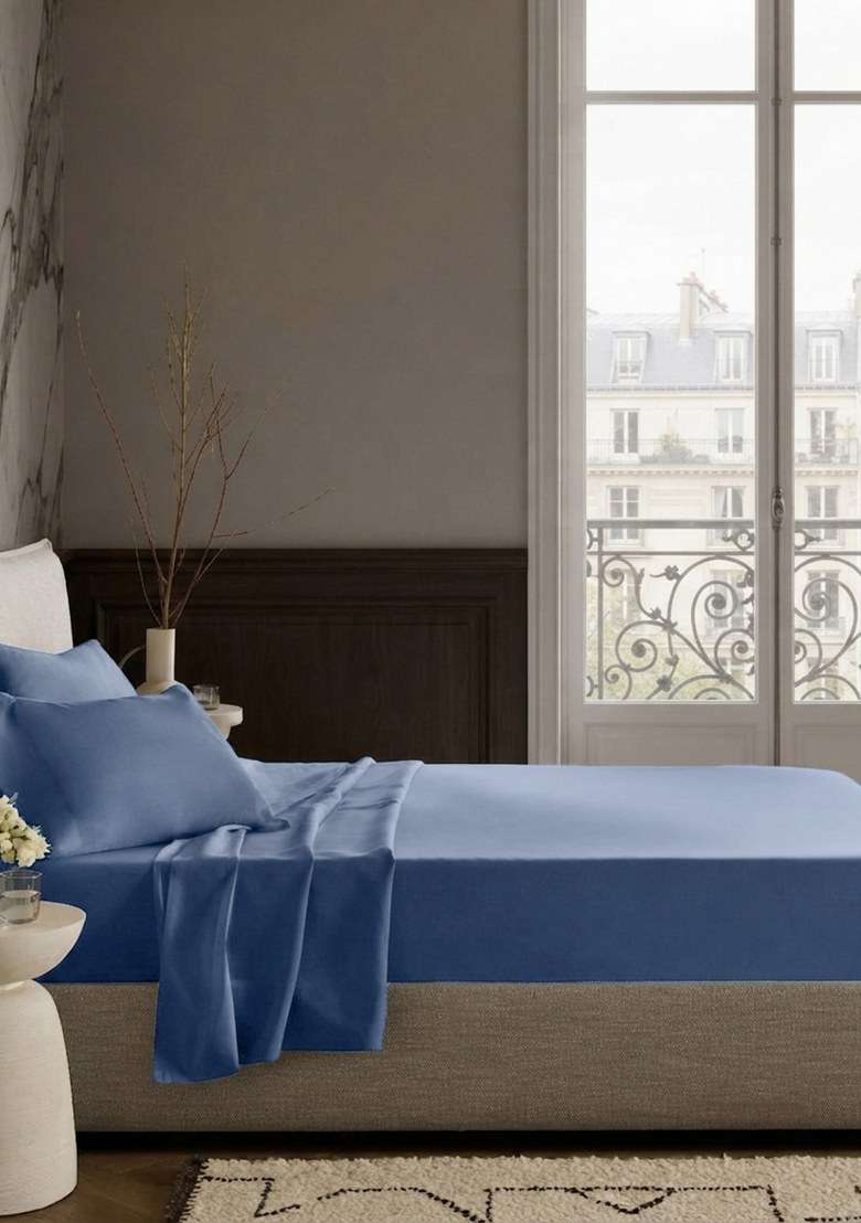 Mineral Organic Crisp Percale Sheet Set - Indya