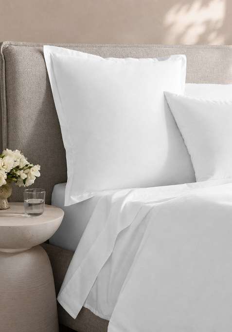 Star White Organic Crisp Percale Euro Sham