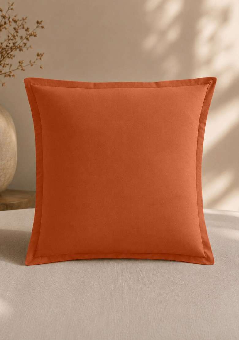 Terracotta Organic Crisp Percale Euro Sham - Indya