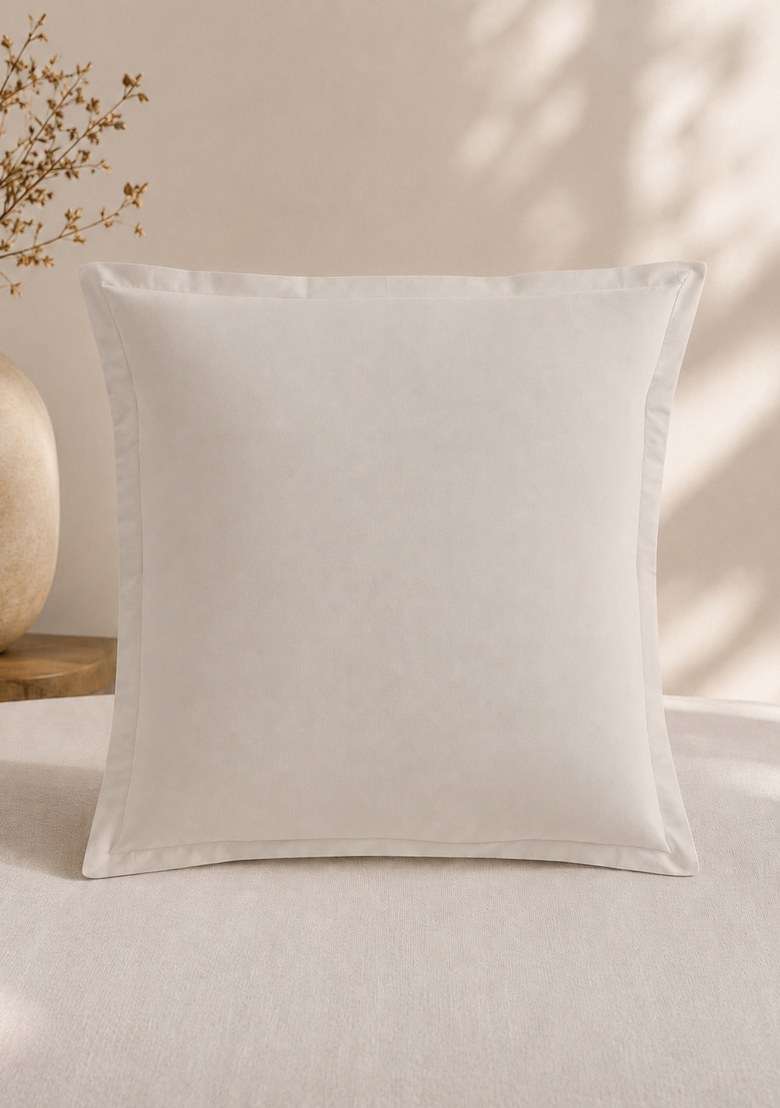 Sand Organic Crisp Percale Euro Sham - Indya