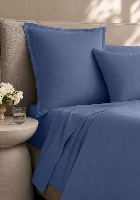 Elephant Grey Organic Crisp Percale Euro Sham
