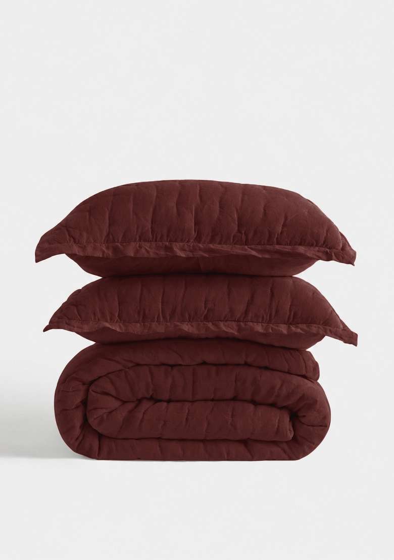 Berry European Linen Dream Quilt Set - Indya
