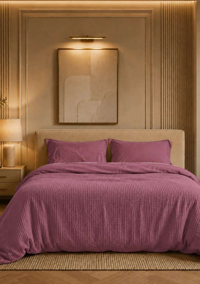 Plum Organic Luxe Honeycomb Duvet Cover - Indya