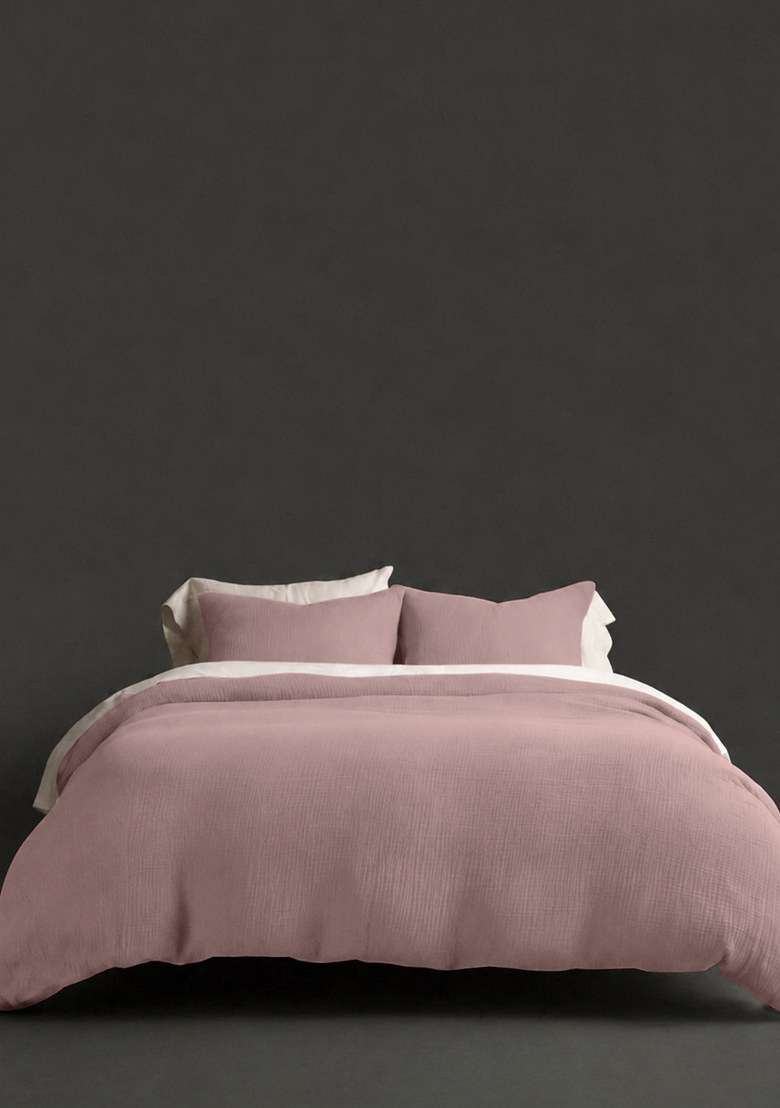 Fig Organic Cotton Gauze Duvet Cover Set - Indya
