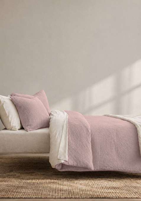 Lt Purple Organic Cotton Gauze Duvet Cover Set