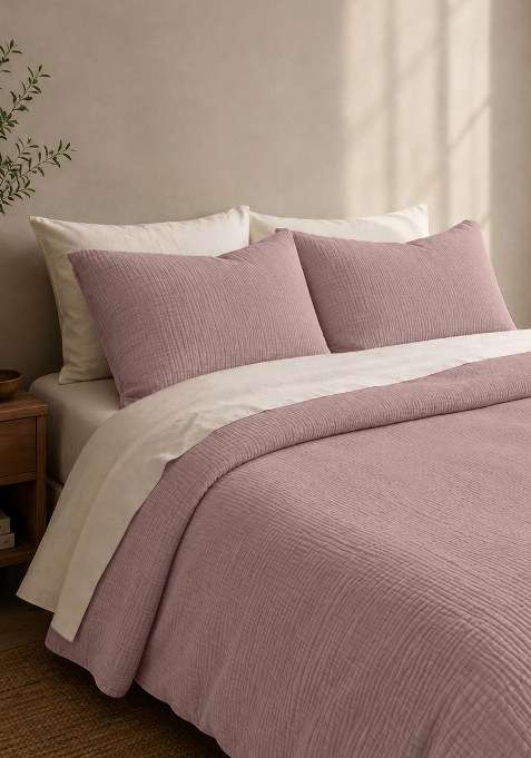 Lt Purple Organic Cotton Gauze Sham Set