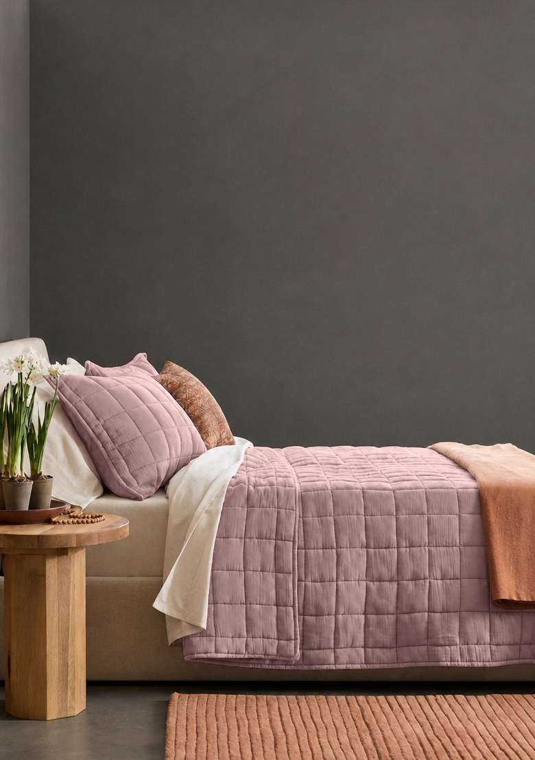 Fig Organic Cotton Gauze Box Quilt Set - Indya