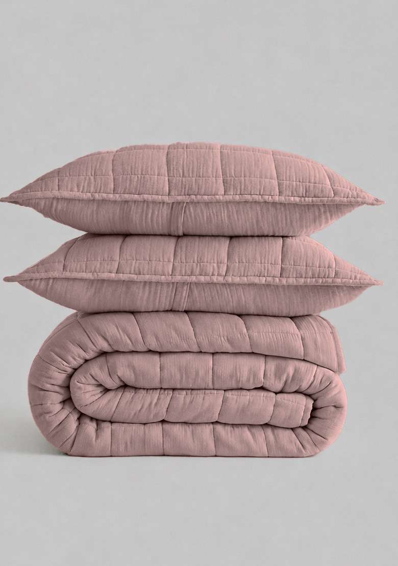 Fig Organic Cotton Gauze Box Quilt Set - Indya