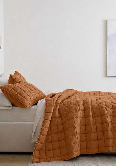 Bricks European Linen Box Quilt