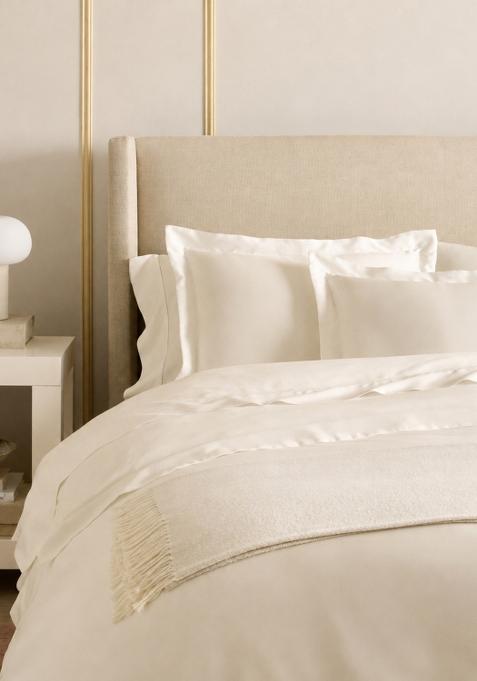 Ivory Signature Giza Cotton Sateen Duvet Cover