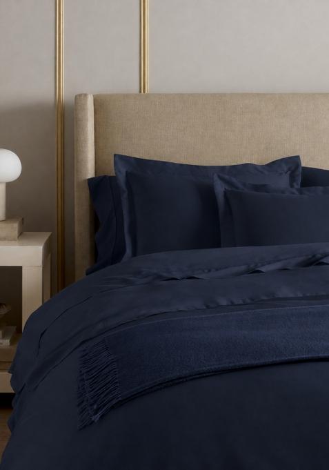 Navy Signature Giza Cotton Sateen Duvet Cover
