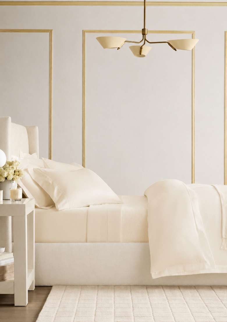 Ivory Signature Giza Cotton Sateen Duvet Cover Set - Indya