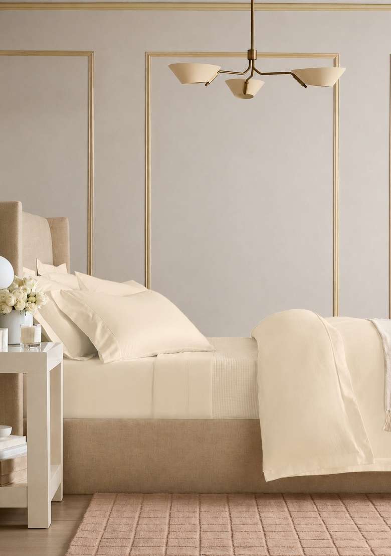 Linen Signature Giza Cotton Sateen Duvet Cover Set - Indya