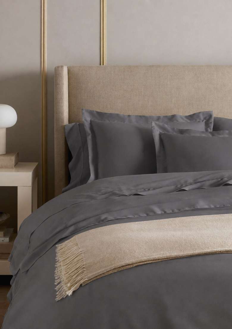 Midnight Signature Giza Cotton Sateen Duvet Cover Set - Indya