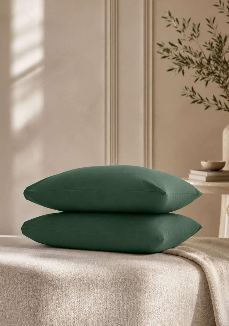 Pine Organic Crisp Percale Pillowcase Set - Indya
