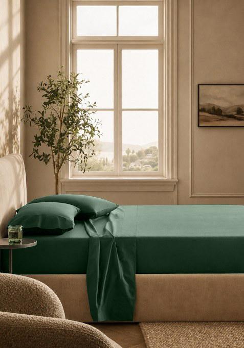 Pine Organic Crisp Percale Pillowcase Set