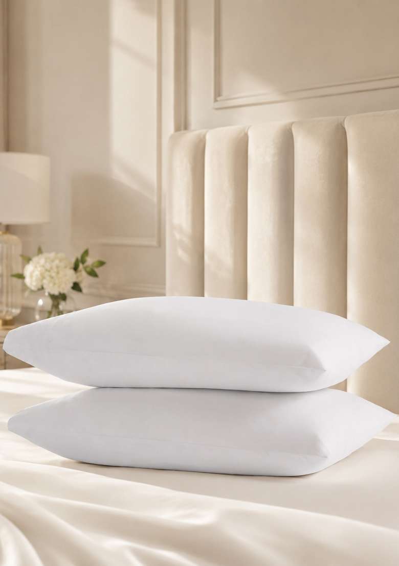 White Organic Crisp Percale Pillowcase Set - Indya