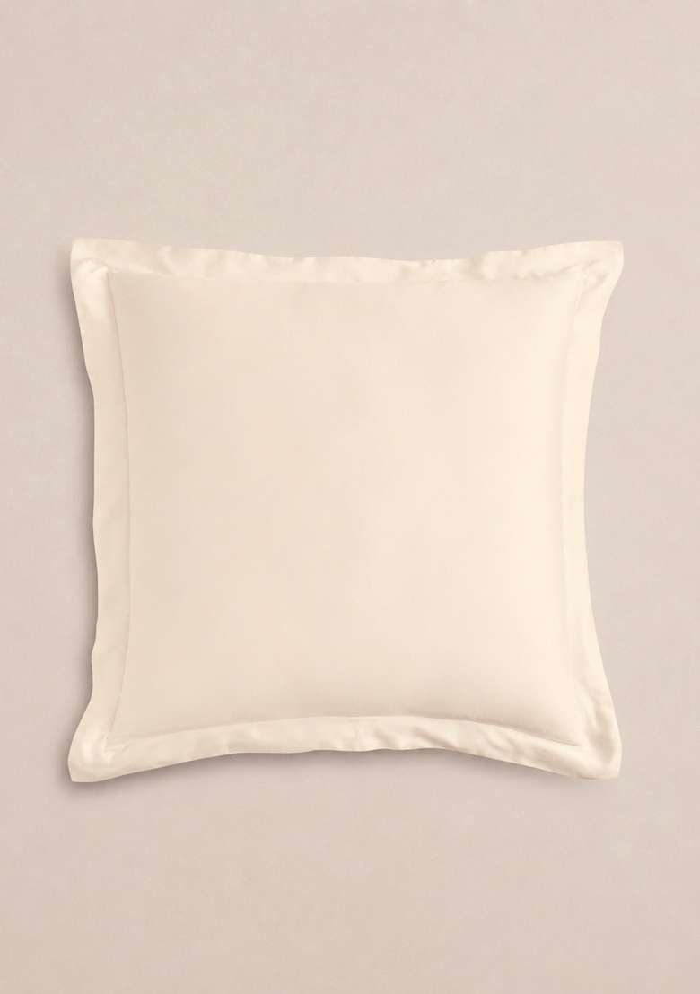 Ivory Signature Giza Cotton Sateen Euro Sham - Indya