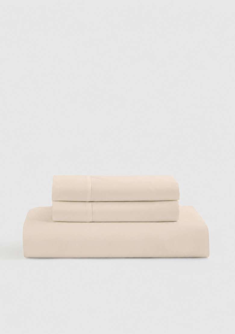 Linen Signature Giza Cotton Sateen Fitted Sheet Set - Indya
