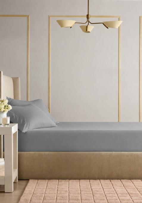 Silver Signature Giza Cotton Sateen Fitted Sheet Set