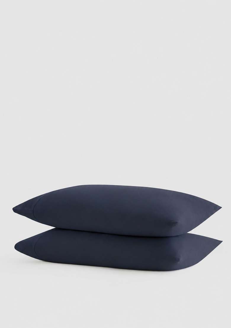 Navy Signature Giza Cotton Sateen Pillowcase Set - Indya