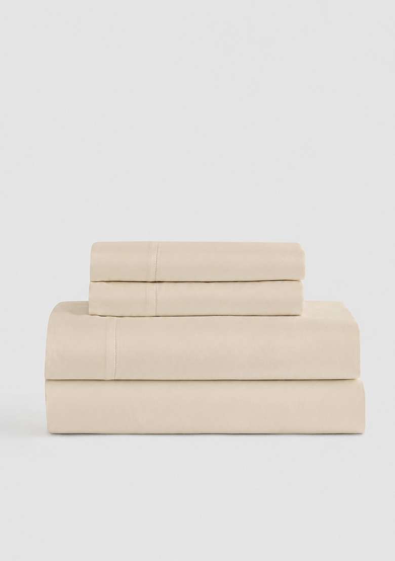 Linen Signature Giza Cotton Sateen Sheet Set - Indya