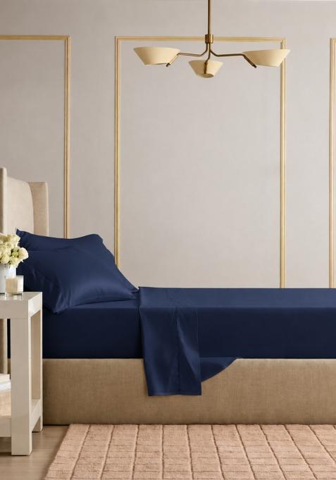 Navy Signature Giza Cotton Sateen Sheet Set